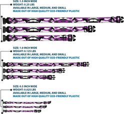 Buckle-Down Plastic Buckle Polyester Dog Collar, Camo Purple/Black/White, Small: 9.5 to 13-in neck, 1-in wide slide 2 of 9