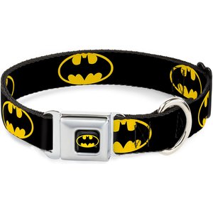 Buckle-Down Batman Shield Seatbelt Buckle Dog Collar, Small