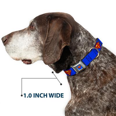 Show full view: Buckle-Down Superman Shield Seatbelt Buckle Dog Collar, Wide Medium slide 7 of 12