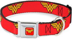 Buckle-Down Wonder Woman Seatbelt Buckle Dog Collar, Wide Large