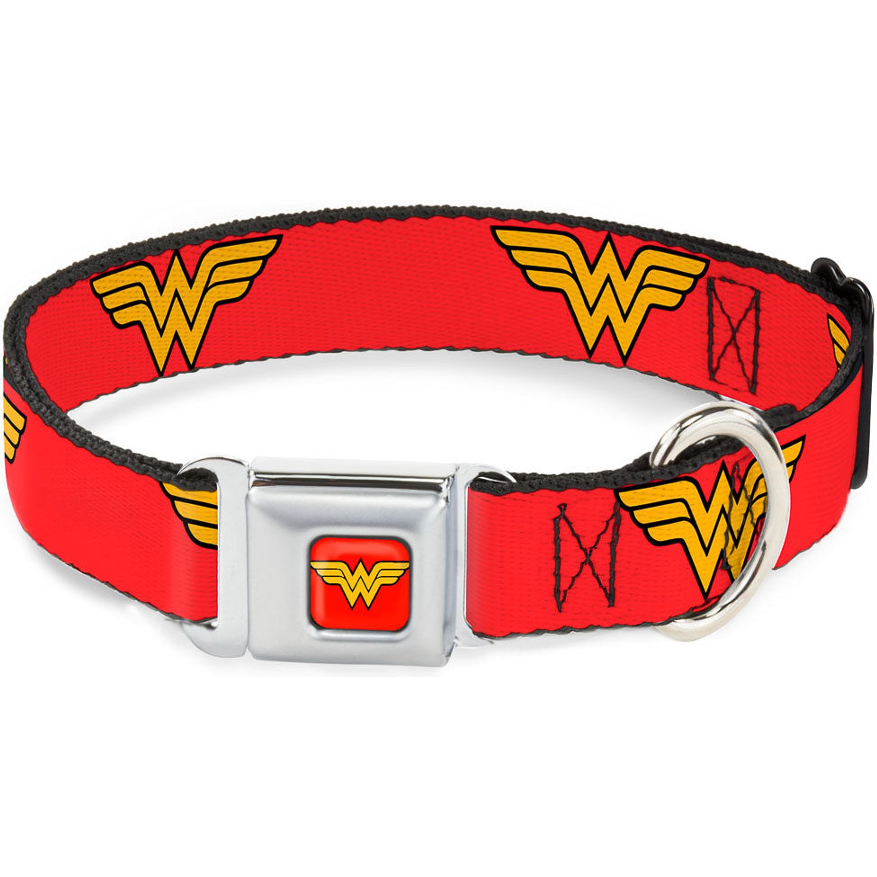 Buckle-Down Wonder Woman Seatbelt Buckle Dog Collar, Large