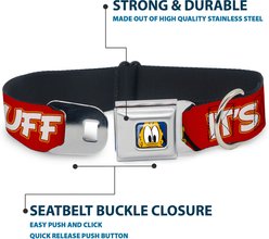 Buckle-Down Disney Pluto 2 Pose Its A Ruff Life Metal Seatbelt Buckle Polyster Dog Collar, Red, Medium: 11 to 16.5-in neck, 1-in wide slide 2 of 9