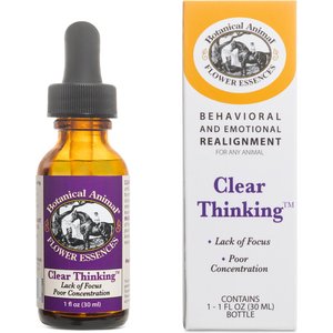 Botanical Animal Flower Essences Clear Thinking Calming Pet Supplement, 1-fl oz bottle