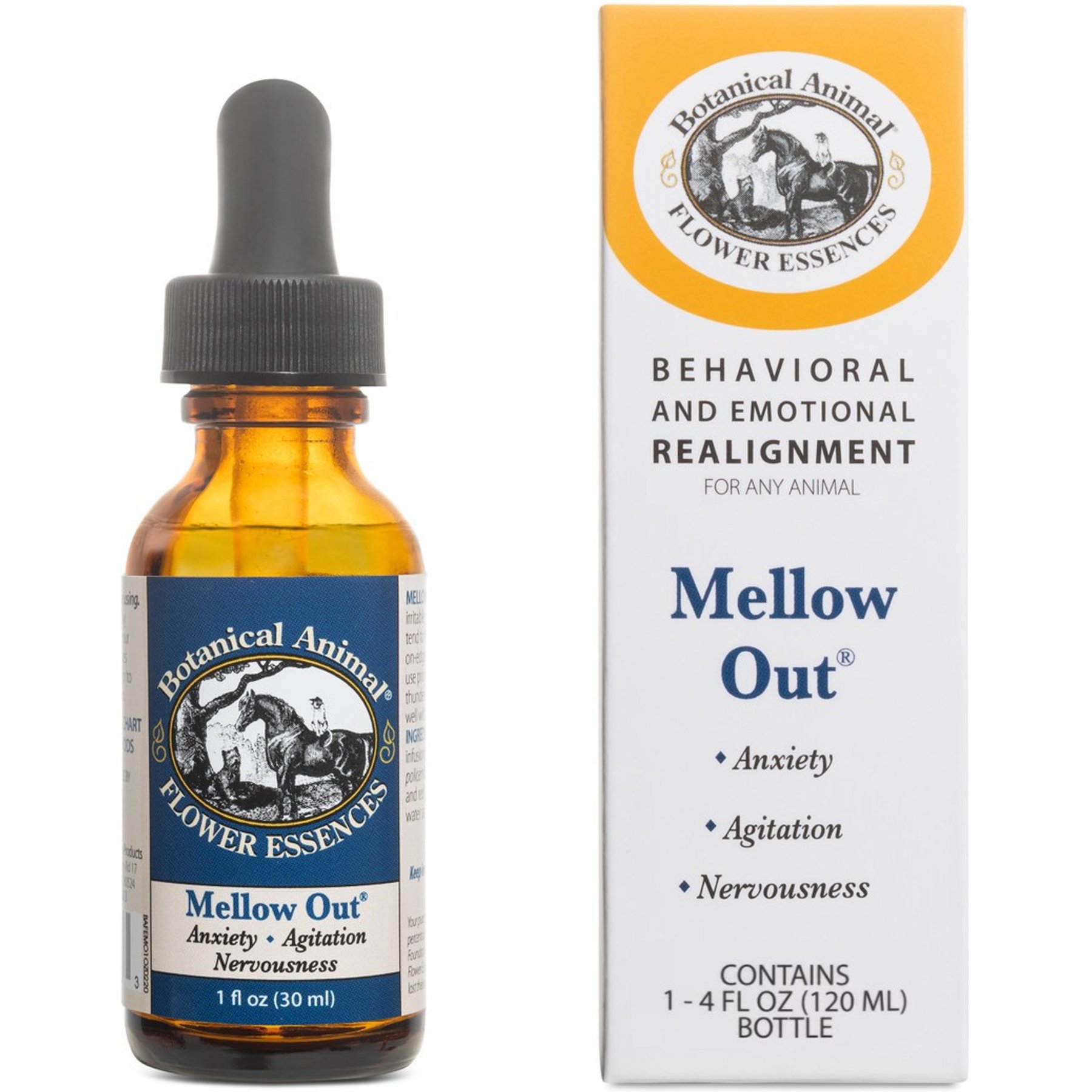 Botanical Animal Flower Essences Mellow Out Calming Pet Supplement, 4-fl oz bottle