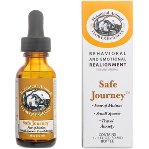 Botanical Animal Flower Essences Safe Journey Calming Pet Supplement, 1-fl oz bottle