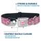 Show in main carousel: Buckle-Down Disney Winnie the Pooh Piglet Expression Close Up Stripe Metal Seatbelt Buckle Polyster Dog Collar, Pink, Medium: 11 to 16.5-in neck, 1-in wide slide 4 of 9