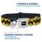 Show in main carousel: Buckle-Down Peanuts Charlie Brown Zig Zag Stripe Metal Seatbelt Buckle Polyster Dog Collar, Yellow/Black, Large: 15 to 24-in neck, 1-in wide slide 4 of 10