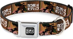 Buckle-Down Crunchyroll Cowboy Bebop Crew Group Pose & Title Logo Blocks Metal Seatbelt Buckle Polyster Dog Collar, Multi, Medium: 11 to 16.5-in neck, 1-in wide