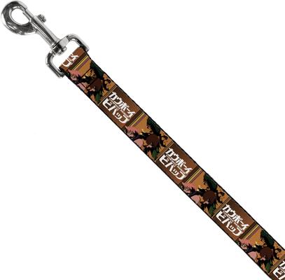 Show full view: Buckle-Down Crunchyroll Cowboy Bebop Crew & Title Logo Blocks Polyester Dog Leash, 4-ft long, 1-in wide slide 2 of 6
