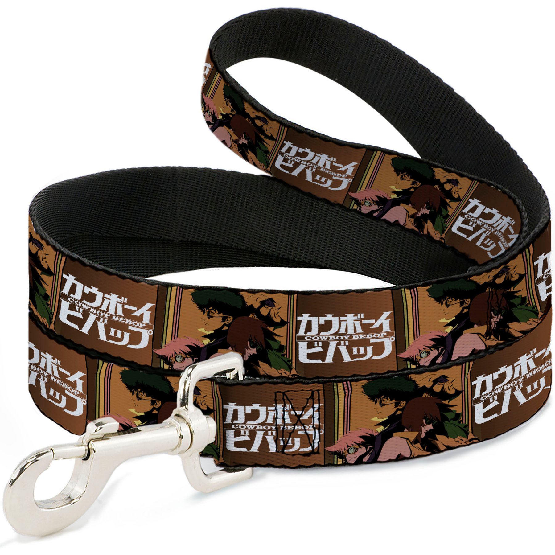 Buckle-Down Crunchyroll Cowboy Bebop Crew & Title Logo Blocks Polyester Dog Leash, 4-ft long, 1-in wide