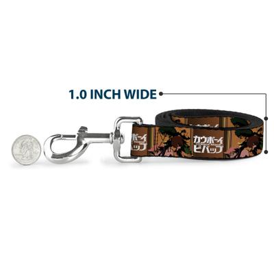 Show full view: Buckle-Down Crunchyroll Cowboy Bebop Crew & Title Logo Blocks Polyester Dog Leash, 4-ft long, 1-in wide slide 5 of 6