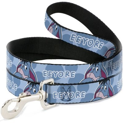 Buckle-Down Buckle-Down Disney Winnie The Pooh Eeyore Text & Expression Polyester Dog Leash, 4-ft long, 1-in wide