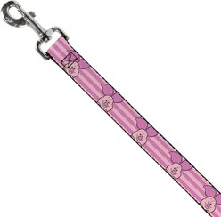 Buckle-Down Disney Winnie The Pooh Piglet Expression Stripe Polyester Dog Leash, Pink, 4-ft long, 1-in wide slide 2 of 6