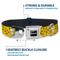 Show in main carousel: Buckle-Down Peanuts Worldwide LLC Snoopy Smiling Metal Seatbelt Buckle Dog Collar, Yellow/Black/White, Small: 9.5 to 13-in neck, 1-in wide slide 4 of 7