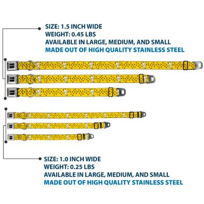Show full view: Buckle-Down Peanuts Worldwide LLC Snoopy Smiling Metal Seatbelt Buckle Dog Collar, Yellow/Black/White, Small: 9.5 to 13-in neck, 1-in wide slide 3 of 7