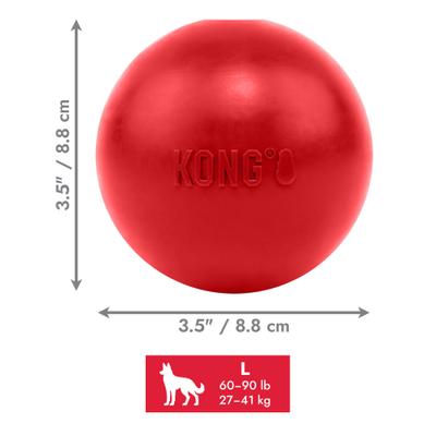 Show full view: KONG Ball Dog Toy, Red, Large slide 3 of 12