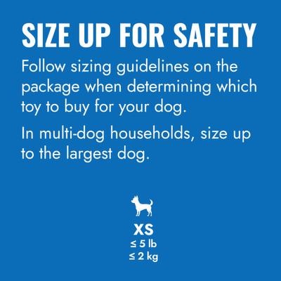 Show full view: KONG Puppy Goodie Bone with Rope Dog Toy, X-Small, Blue slide 6 of 10