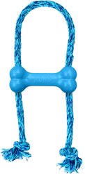 KONG Puppy Goodie Bone with Rope Dog Toy, X-Small, Blue