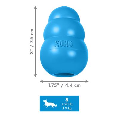 Show full view: KONG Puppy Chew Dog Toy, Blue, Small slide 3 of 12