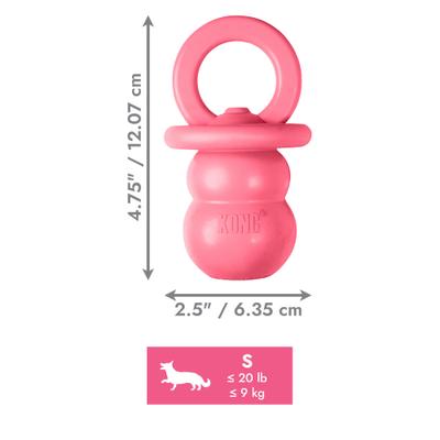 Show full view: KONG Puppy Binkie Chew Dog Toy, Pink, Small slide 3 of 12
