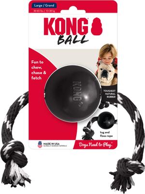 Show full view: KONG Extreme Ball with Rope Dog Chew Toy, Large slide 4 of 9