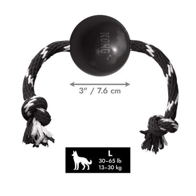 Show full view: KONG Extreme Ball with Rope Dog Chew Toy, Large slide 3 of 9