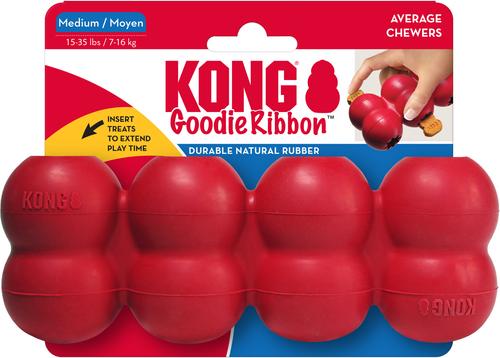 Show full view: KONG Goodie Ribbon Dog Toy, Red, Medium slide 4 of 11