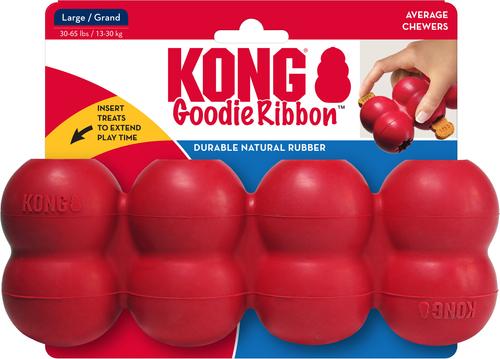 Show full view: KONG Goodie Ribbon Dog Toy, Red, Large slide 4 of 11