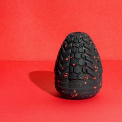 Chew King by Mammoth Supreme Tough Treater Treat Dispensing Dog Toy, Black & Red, Medium slide 2 of 9