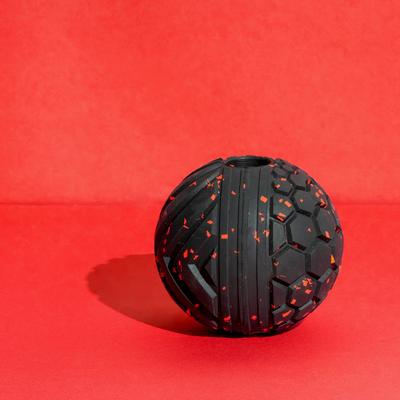 Show full view: Chew King by Mammoth Supreme Tough Fetch Ball Dog Toy, Black & Red, Large: 4-in slide 8 of 10