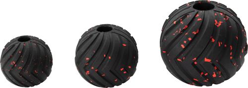 Show full view: Chew King by Mammoth Supreme Tough Fetch Ball Dog Toy, Black & Red, Large: 4-in slide 6 of 10