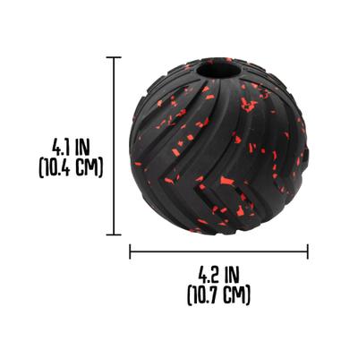 Show full view: Chew King by Mammoth Supreme Tough Fetch Ball Dog Toy, Black & Red, Large: 4-in slide 3 of 10