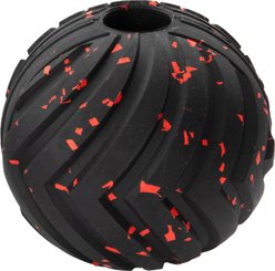 Chew King by Mammoth Supreme Tough Fetch Ball Dog Toy, Black & Red, Large: 4-in