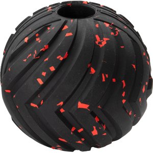 Chew King by Mammoth Supreme Tough Fetch Ball Dog Toy, Black & Red, Large: 4-in