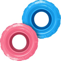KONG Puppy Tires Dog Toy, Color Varies, Small