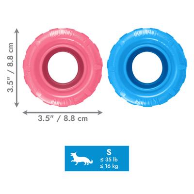 Show full view: KONG Puppy Tires Dog Toy, Color Varies, Small slide 4 of 13