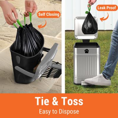 Show full view: Pupzle Dog Pooper Scooper with Bag Attachment, Lavender Scented, Grey, 25 Refill bags slide 5 of 11