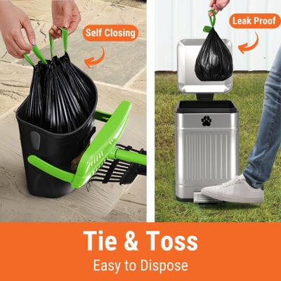 Show full view: Pupzle Dog Pooper Scooper with Bag Attachment, Lavender Scented, Green, 25 Refill bags slide 5 of 10