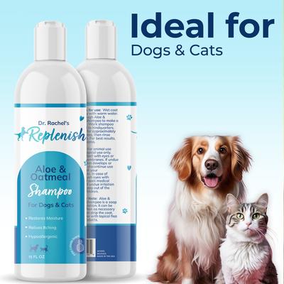 Show full view: Replenish Aloe & Oatmeal Dry Flaky Skin Treatment Dog Shampoo, Pina Colada Scent, 12-fl oz bottle slide 7 of 9