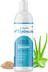 Replenish Aloe & Oatmeal Dry Flaky Skin Treatment Dog Shampoo, Pina Colada Scent, 12-fl oz bottle