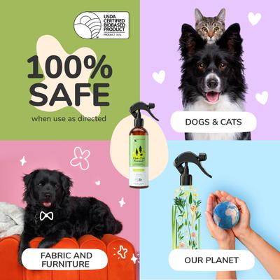 Show full view: kin+kind Flea+Tick Lemongrass Spray & Shampoo Maximum Protection Set for Dogs & Cats, 12-fl oz bottle slide 5 of 11