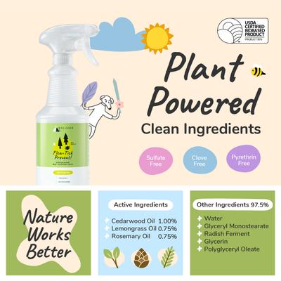 Show full view: kin+kind Lemongrass Flea+Tick Protect Dog & Cat Spray, 32-fl oz bottle slide 4 of 11