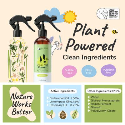 Show full view: kin+kind Flea+Tick Prevent Lemongrass Dog & Cat Spray, 12-fl oz bottle slide 4 of 11