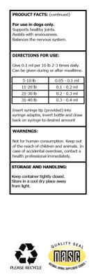 Show full view: CANNA COMPANION Whole Plant Full Spectrum Hemp Extract Oil Liquid Calming Supplement for Small & Medium Dogs, 30-mL bottle slide 4 of 5