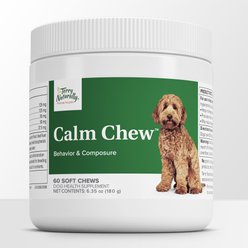 Terry Naturally Animal Health Bacon Flavored Soft Chew Calming Supplement for Dogs, 60 count