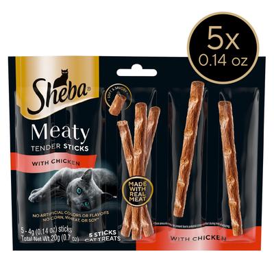 Show full view: Sheba Meaty Tender Sticks Chicken Flavor Soft Adult Cat Treats, 5 count slide 3 of 11