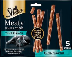 Sheba Meaty Tender Sticks Tuna Flavor Soft Cat Treats, 5 count