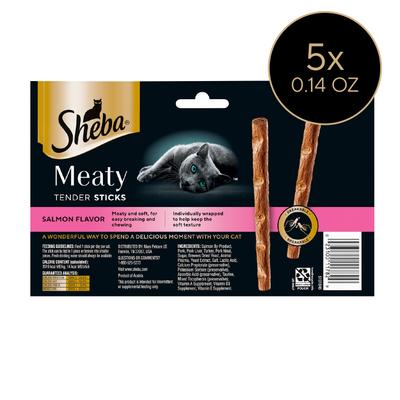 Show full view: Sheba Meaty Tender Sticks Salmon Flavor Soft Cat Treats, 5 count slide 3 of 11