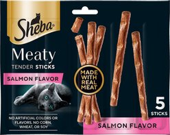 Sheba Meaty Tender Sticks Salmon Flavor Soft Cat Treats, 5 count