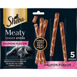 Sheba Meaty Tender Sticks Salmon Flavor Soft Cat Treats, 5 count